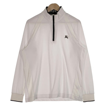 BURBERRY GOLF バーバリーゴルフ ハーフジップ プルオーバー カットソー 長袖 ホワイト BFV66-322-01 Size LL 福生店