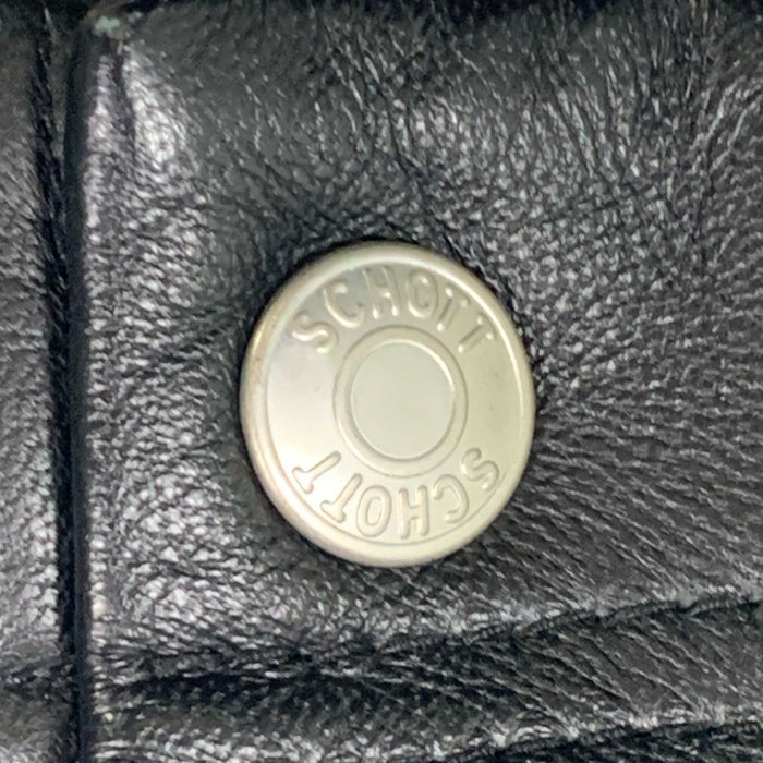 Schott ショット LEATHER TRACK PANTS シープスキン レザートラックパンツ ブラック ライン 3191066 Size L 福生店