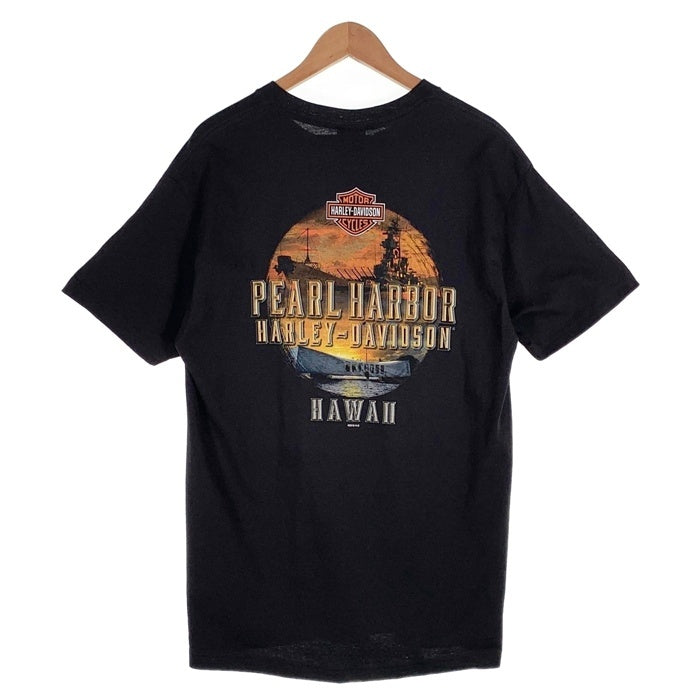 Harley-Davidson ハーレーダビッドソン PEARL HARBOR REMEMBER プリントTシャツ ブラック 2019コピーライト Size L 福生店