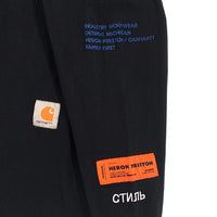 Carhartt WIP カーハート HERON PRESTON ヘロンプレストン LS TEE ロングスリーブTシャツ ブラック 刺繡 HMAB005F18719057 Size M 福生店