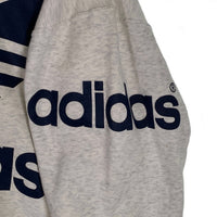 80-90's adidas アディダス トレフォイルプリント プルオーバースウェットパーカー オートミール デサント 日本製 Size L 福生店