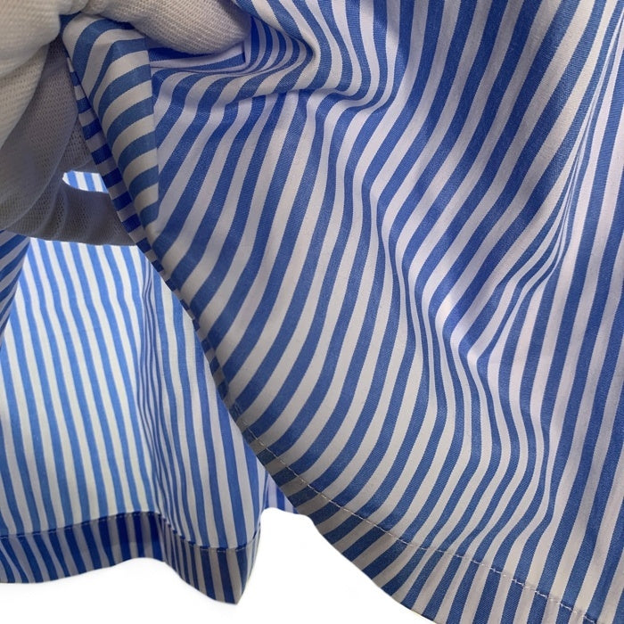 VAUCLUSE STUDIOS Striped Signature Short Sleeve Shirt ストライプシャツ 半袖 ライトブルー Size M 福生店