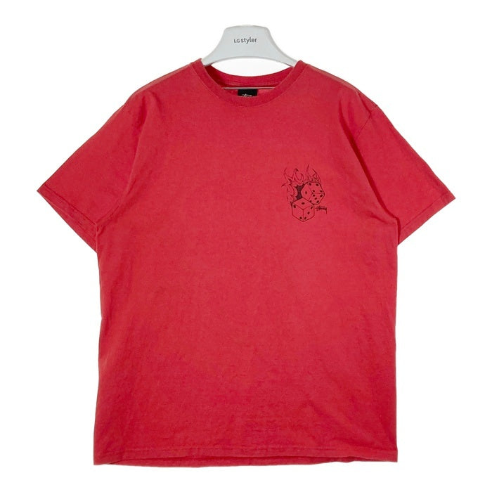 STUSSY ステューシー Fire Dice Tee サイコロ Tシャツ レッド sizeM 瑞穂店