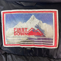 FIRST DOWN ファーストダウン ダウンジャケット ブラック 223-1514 Size L 瑞穂店