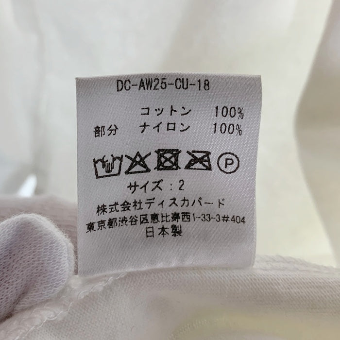 DISCOVERED ディスカバード SWITCH SLEEVE CUTSEWN ロンT ロングスリーブ 長袖 Tシャツ ホワイト オリーブ DC-AW25-CU-18 Size 2 福生店