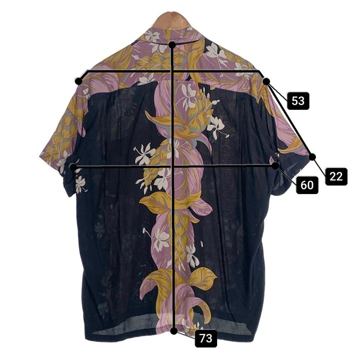 Stussy 80's ヴィンテージ アロハシャツ ハワイアン 半袖 80s OLD STUSSY アロハシャツ 黒タグ サーフ ハワイアン L 夏