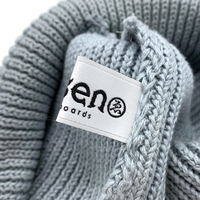 EVISEN SKATEBOARDS エビセン スケートボード LOGO BEANIE ロゴビーニー ニット帽 刺繡ロゴ グレー 福生店