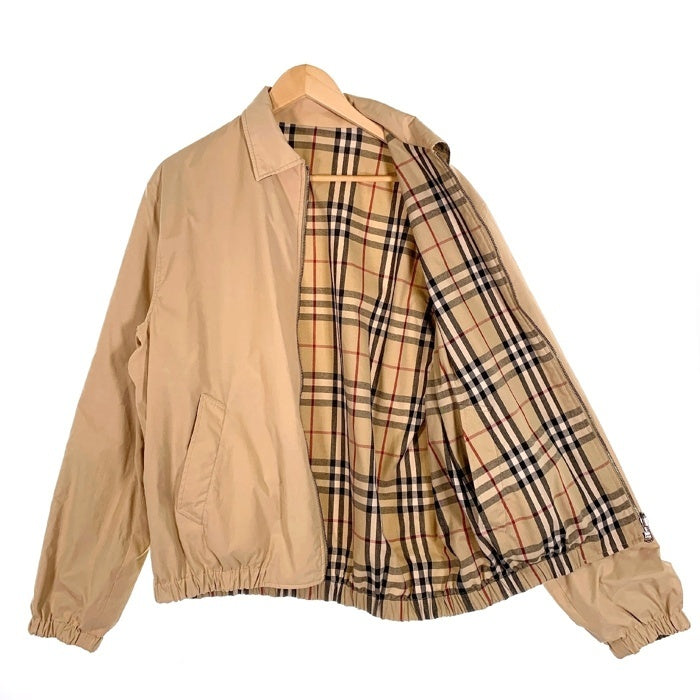 BURBERRY LONDON バーバリーロンドン リバーシブル ジップアップジャケット ベージュ ノバチェック イングランド製 Size M-L 相当 福生店