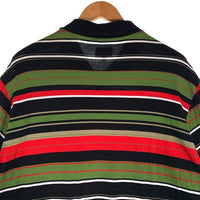 SUPREME シュプリーム 23SS Multi Stripe Polo マルチストライプ ポロシャツ 半袖 ブラック グリーン Size XXL 福生店