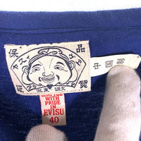 EVISU エヴィス 刺繍 半袖 Tシャツ ネイビー Size 40 福生店
