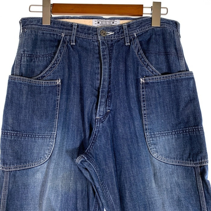 SASQUATCHfabrix サスクワァッチファブリックス ライトオンスデニムワークパンツ ダブルニー インディゴ 10SS-PA9-011 Size M 福生店