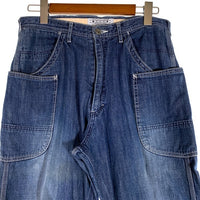 SASQUATCHfabrix サスクワァッチファブリックス ライトオンスデニムワークパンツ ダブルニー インディゴ 10SS-PA9-011 Size M 福生店