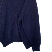 EVISEN SKATEBOARDS エビセンスケートボード ZEN AKU MOHAIR CREW KNIT 善悪 モヘアクルーネックニットセーター ネイビー 23FW-KN01 Size XL 福生店