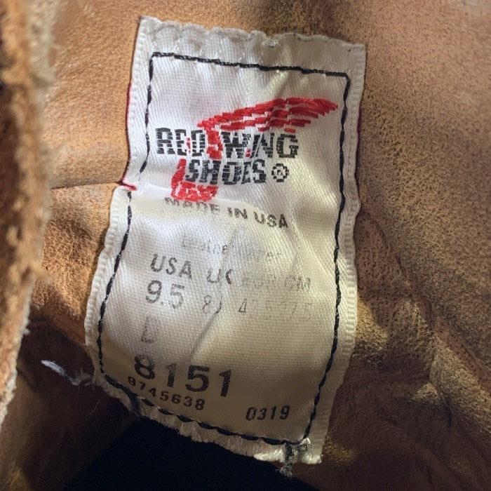 RED WING レッドウィング 8151 Classic Work 6 Round-toe クラシックワーク ラウンドトゥ ブーツ ラフアウト 0319 Size 9 1/2D (27.5cm) 福生店