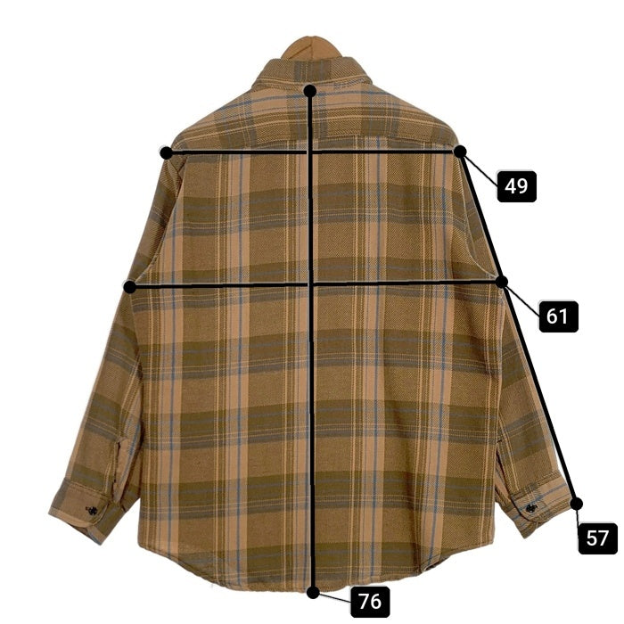 70's BIG MAC ビッグマック フランネルチェックシャツ ベージュ Size L 福生店