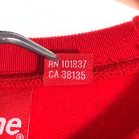 SUPREME シュプリーム 19SS Warm up Creneck ウォームアップ クルーネック スウェット レッド Size M 福生店