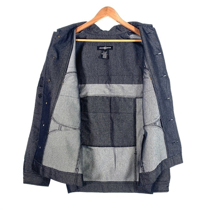 ROCAWEAR ロカウェア ブラックデニム 切替 トラッカージャケット ブラック Size L 福生店
