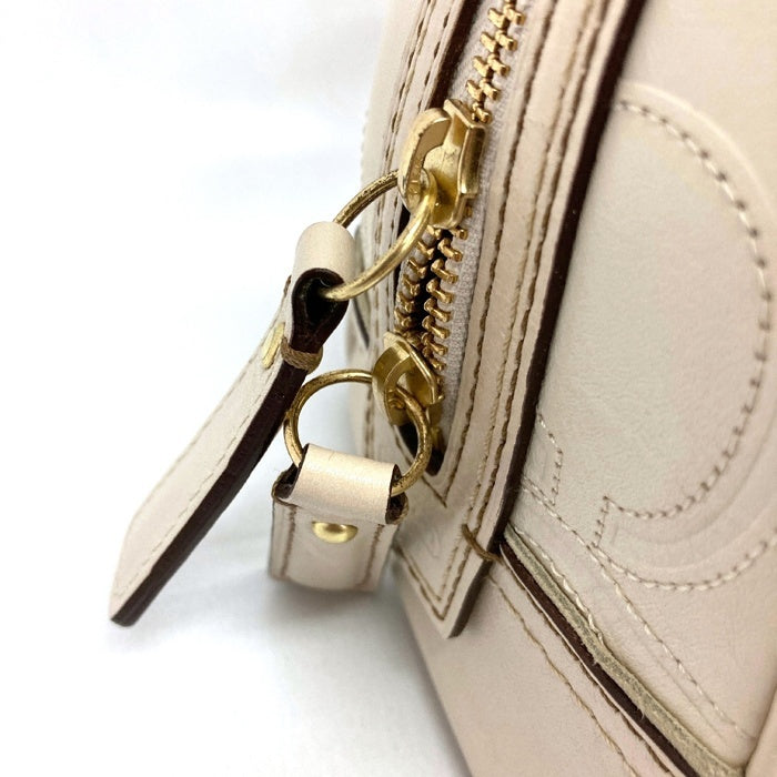 COACH コーチ 11639 ハンドバッグ シグネチャー ターンロック レザー ホワイト 瑞穂店