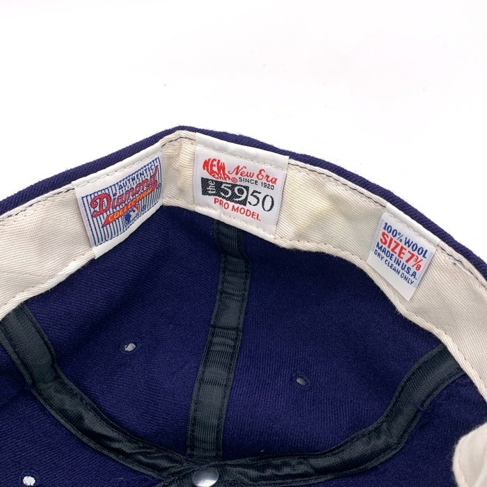 90's New Era ニューエラ 59FIFTY MLB ミルウォーキー・ブリュワーズ ウールベースボールキャップ ネイビー USA製 Size 7 3/8 (58.7cm) 福生店