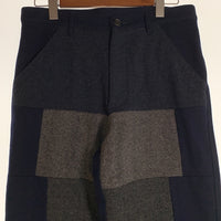 COMME des GARCONS SHIRT コムデギャルソンシャツ Wool Trouser ウール トラウザー テーパードパンツ 切替 ネイビー FH-P008 Size M 福生店
