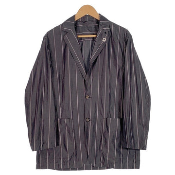 LARDINI ラルディーニ コットン ストライプ 2B テーラードジャケット 春夏 薄手 Size XXL 福生店