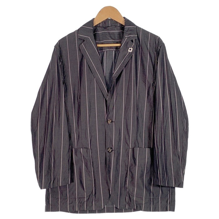 LARDINI ラルディーニ コットン ストライプ 2B テーラードジャケット 春夏 薄手 Size XXL 福生店