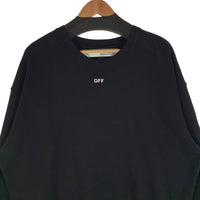 OFF-WHITE オフホワイト DIAG SKULLS OVER CREWNECK クルーネックスウェットトレーナー バックスカル ブラック OMBA035S19D25017 Size L 福生店