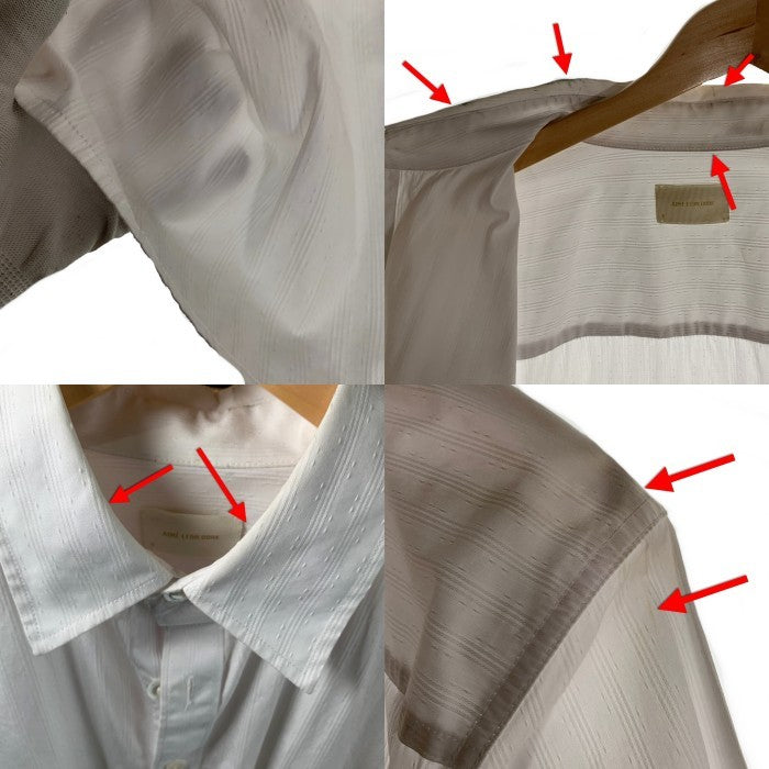 AIME LEON DORE エメレオンドレ Jacquard Stripe Shirt ジャガード ストライプ シャツ 長袖 ホワイト Size S 福生店