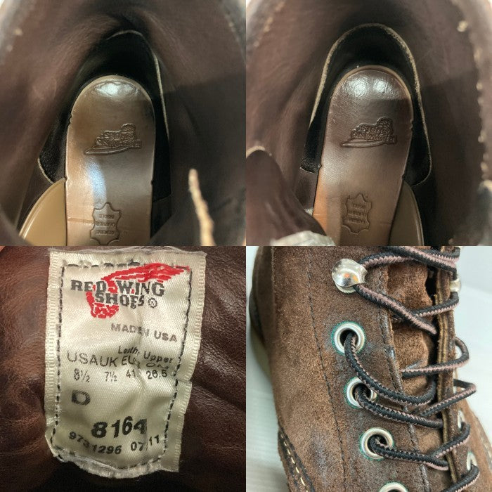 RED WING レッドウィング 8164 6 CLASSIC ROUND TOE クラシックラウンドトゥ スウェード ワークブーツ ブラウン 11年 Size 8.5D (26.5cm) 瑞穂店
