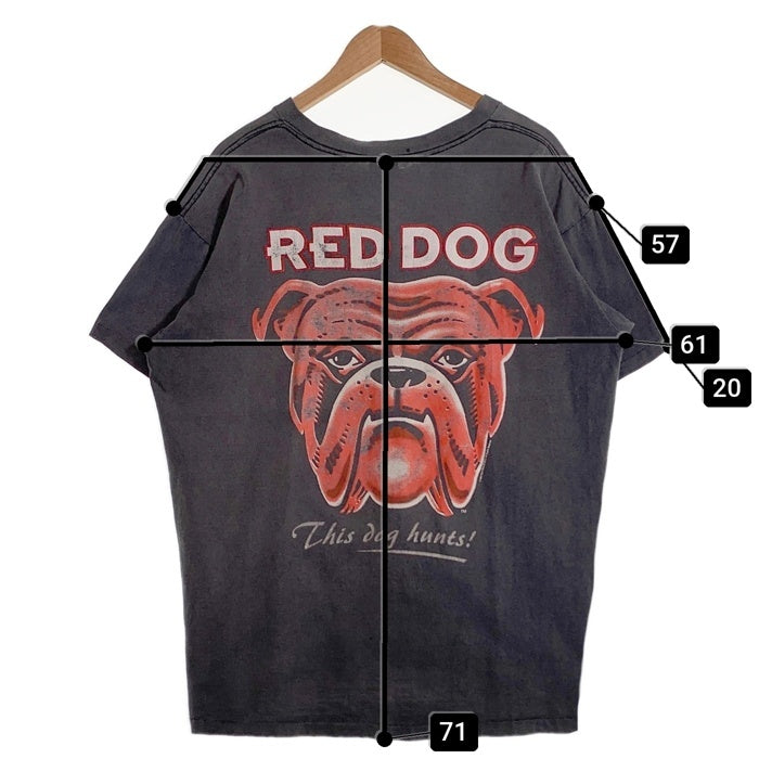 90's RED DOG レッドドッグ プリントTシャツ フェードブラック USA製 TENNESSEE RIVER GOLD Size XL 福生店