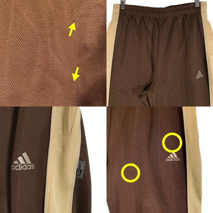 00's adidas アディダス CLIMALITE サイドライン トラックスーツ ジャケット パンツ セット ジャージ ブラウン JD1015 Size JP O 福生店