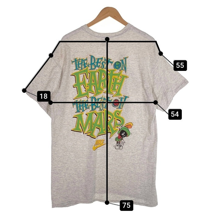 90`s NIKE ナイキ MICHAEL JORDAN マイケルジョーダン SPACE JAM スペースジャム プリントTシャツ アッシュグレー バッグスバニー 銀タグ Size L 福生店