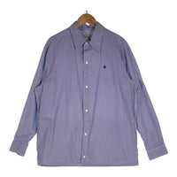 Carhartt WIP カーハートワークインプログレス L/S ASHER SHIRT ロングスリーブ アッシャーシャツ ストライプ ホワイト ブルー スナップボタン Size S 福生店