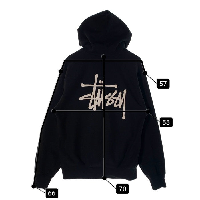 STUSSY ステューシー ロゴプリント プルオーバースウェットパーカー ブラック Z4000SAS Size M 福生店