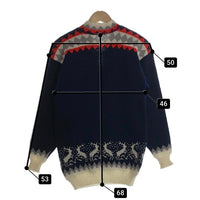 RAU-NEULE KY ニット カーディガン ネイビー レッド グレー Size L 福生店