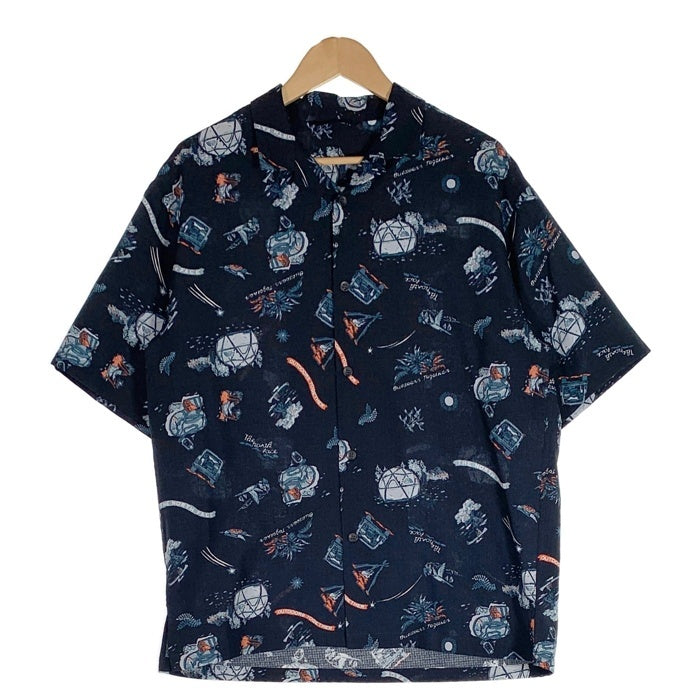 THE NORTH FACE ノースフェイス Aloha Vent Shirt アロハベントシャツ 半袖 ポリエステル ネイビー NR22330 Size L 福生店