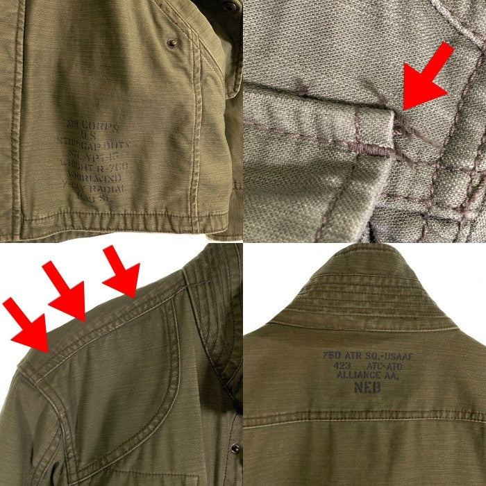 AVIREX アヴィレックス ミリタリーフィールドジャケット オリーブ 6132091 Size XL 福生店