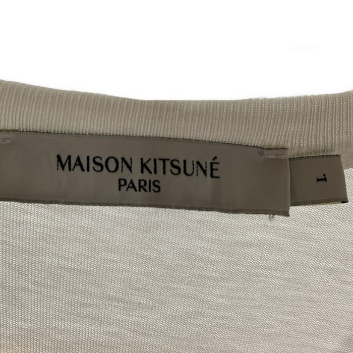 MAISON KITSUNE メゾンキツネ グレーフォックスワッペン Tシャツ ホワイト GM00118KJ0008 Size L 福生店