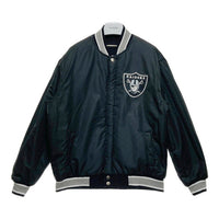 NFL LAS VEGAS RAIDERS ラスベガス・レイダース リバーシブル ウールジャケット スタジャン ブラックxグレー TEAM APPAREL Size L 瑞穂店