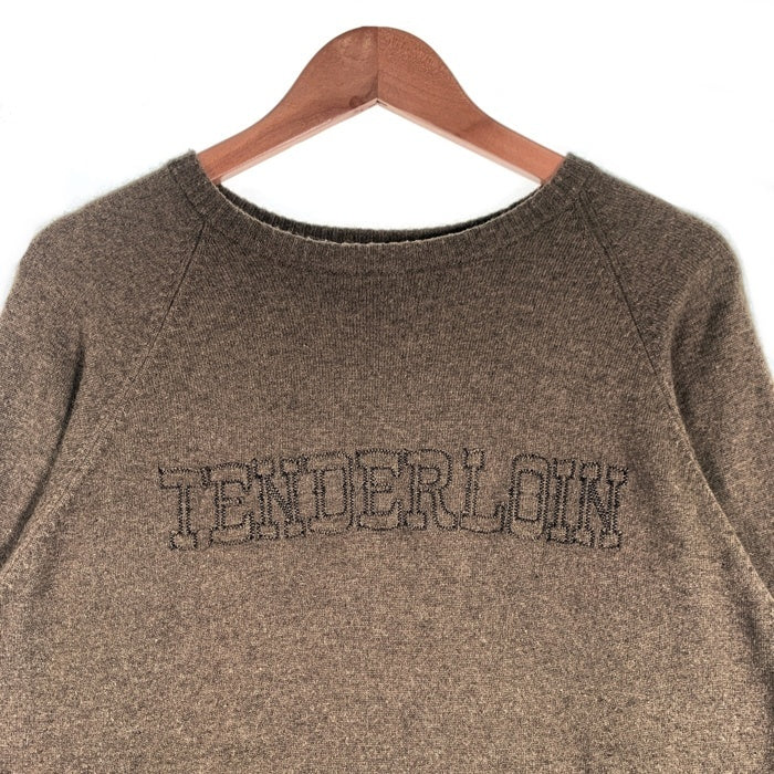 TENDERLOIN テンダーロイン ラグランスリーブ 七分袖 アンゴラ ウールニットセーター オリーブ Size M 相当 福生店