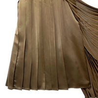 Ray BEAMS レイビームス 63-27-0320-690 アシンメトリープリーツスカート カーキ sizeO 瑞穂店