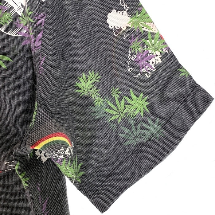 THE NORTH FACE ノースフェイス ポリエステル レーヨン アロハシャツ チャコールグレー AT30604 Size L 福生店