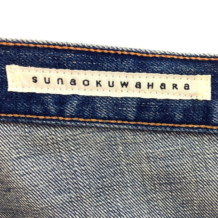 sunaokuwahara スナオクワハラ パッチワーク マルチポケット ダメージ加工 デニムショーツ インディゴ sizeM 瑞穂店