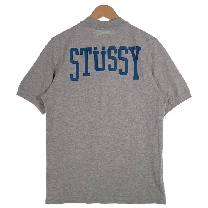 STUSSY ステューシー 刺繍 半袖 ポロシャツ グレー Size M 福生店