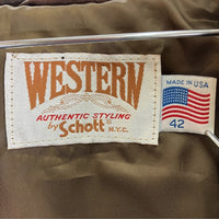 Schott ショット WESTERN フリンジ レザージャケット スウェード ブラウン size42 瑞穂店