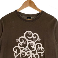 NUMBER(N)INE ナンバーナイン 05SS NIGHT CRAWLER期 スカルツリー プリントTシャツ ダメージ加工 フェードブラック Size 2 福生店