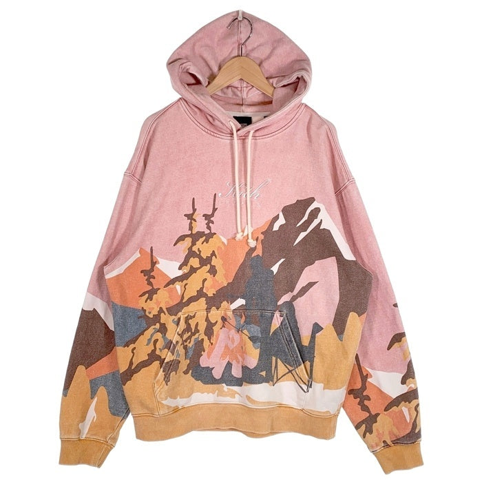 KITH TREATS キス トリーツ Campfire Hoodie キャンプファイヤー プルオーバーフーディー パーカー ピンク Size L 福生店