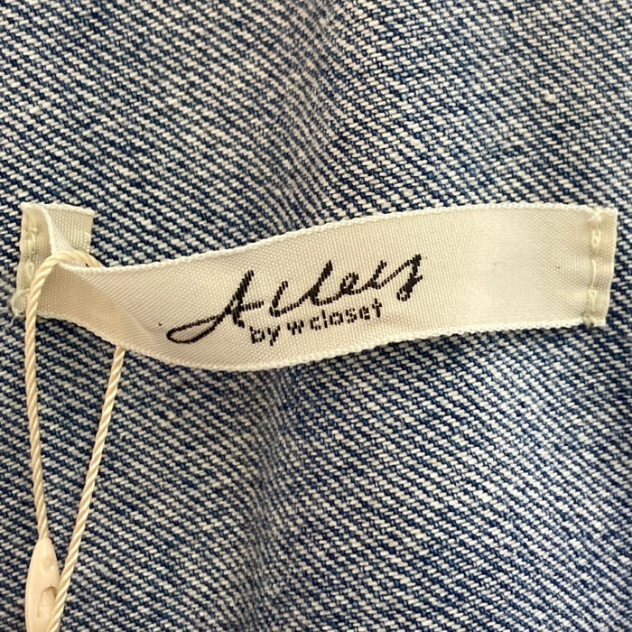 Alley by w closet アリーバイダブルクローゼット  デニム リボン柄デニムオーバーオール インディゴ SizeFREE 瑞穂店