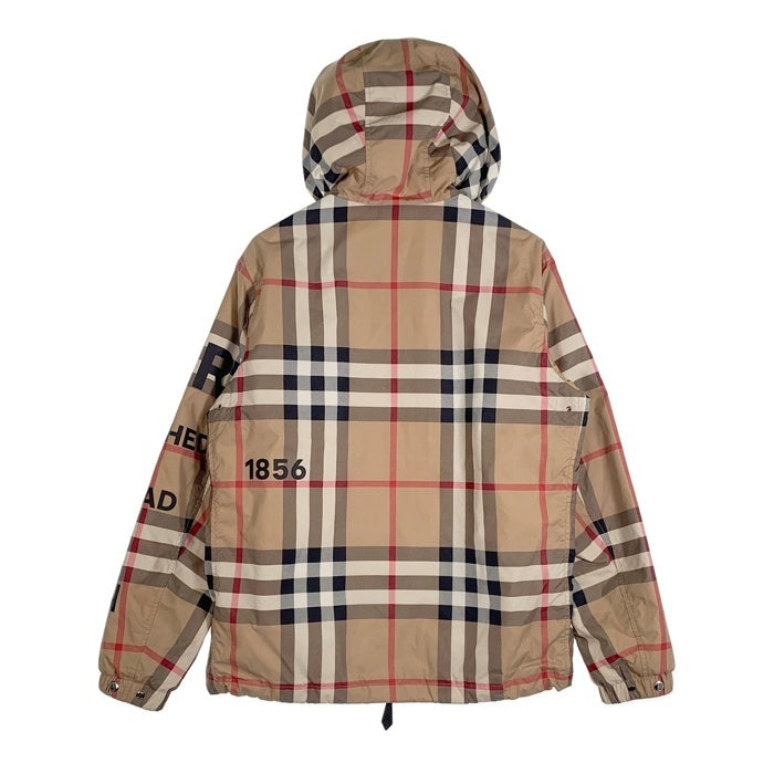 BURBERRY LONDON ENGLAND バーバリー HORSE FERRY PRINT CHECK NYLON HOODED JACKET ノバチェック ナイロンジャケット ベージュ 8050282 Size M 福生店