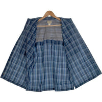 L.L.Bean エルエルビーン シアサッカーチェックシャツ 半袖 ポリエステル フィッシング ネイビー Size L 福生店